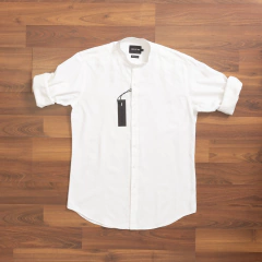 Camisa Thai Lino banco en internet