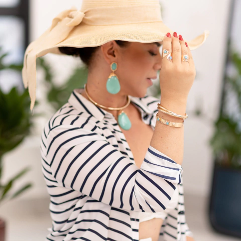 Brinco Toulouse Turquesa