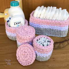 Kit Higiene Bebê em Crochê | 4 peças