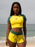 Cropped Ananda Bicolor - Amarelo/Verde - loja online