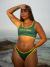 Biquíni Conjunto Pamela Verde/Amarelo - Top Faixa com Alças Fixas e Calcinha Asa Delta na internet