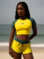 Cropped Ananda Bicolor - Amarelo/Verde na internet