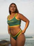 Top Pamela Verde/Amarelo - Top Faixa com Alças Fixas - comprar online