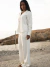 Calça Leticia Off White - Com Ziper e Bolsos - loja online