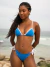 Imagem do Top Duda Azul/Branco - Cortininha com Bojo Removível (Modelagem Para Bronzeado)