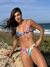 Calcinha Julia Estampa Folhas Colorida Canelado - Asa Delta Fio Duplo (Empina Bumbum) - comprar online