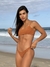Biquini Conjunto Bruna Marrom Texturizado - Top com Alças Fixas e Bojo Removível Calcinha Asa Delta na internet