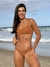 Top Bruna Marrom Texturizado - Com Alças Fixas e Bojo Removível na internet