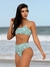 Biquíni Conjunto Malibu Flores Verde - Top com Alças Fixas e Bojo Removível e Calcinha Cintura Alta (Hot Pants) na internet