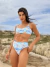 Biquíni Conjunto Malibu Estampa Atenas - Top com Alças Fixas e Bojo Removível e Calcinha Cintura Alta (Hot Pants) - Amar Biquinis