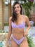 Biquíni Conjunto Mônaco Grécia Lilas - Top Meia Taça com Aro e Alças de Regulagem e Calcinha Asa Delta Fio Duplo (Empina Bumbum) - Amar Biquinis