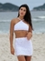 Saia Iasmin Branca Com Renda Brilhosa