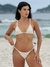 Biquíni Conjunto Luna Macramê Off White - Top Cortininha com Bojo Removível e Calcinha de Lacinho com Amarração Lateral - comprar online