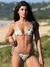 Top Luna Tropical Folhas Verdes - Cortininha com Bojo Removível - Amar Biquinis