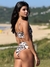 Top Malibu Tropical Folhas Preta - Com Alças Fixas e Bojo Removível - comprar online