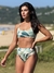 Calcinha Malibu Tropical Folhas Verdes - Cintura Alta (Hot Pants) na internet