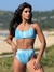 Top Malibu Tropical Azul Oceano - Com Alças Fixas e Bojo Removível na internet