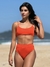 Calcinha Malibu Laranja - Cintura Alta (Hot Pants) - comprar online