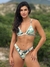 Biquíni Conjunto Julia Tropical Folhas Verdes - Top Cortininha Fixa com Bojo Removível e Calcinha Asa Delta Fio Duplo (Empina Bumbum) - comprar online