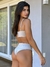 Biquíni Conjunto Malibu Prata - Top com Alças Fixas e Bojo Removível e Calcinha Cintura Alta (Hot Pants) na internet