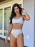 Biquíni Conjunto Malibu Prata - Top com Alças Fixas e Bojo Removível e Calcinha Cintura Alta (Hot Pants) - comprar online