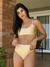 Biquíni Conjunto Malibu Dourado - Top com Alças Fixas e Bojo Removível e Calcinha Cintura Alta (Hot Pants) - comprar online