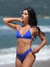 Biquíni Conjunto Julia Azul Royal - Top Cortininha Fixa com Bojo Removível e Calcinha Asa Delta Fio Duplo (Empina Bumbum) - Amar Biquinis