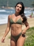 Biquíni Conjunto Julia Verde Militar - Top Cortininha Fixa com Bojo Removível e Calcinha Asa Delta Fio Duplo (Empina Bumbum) - Amar Biquinis