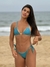 Biquíni Conjunto Luna Azul Tiffany Canelado - Top Cortininha com Bojo Removível e Calcinha de Lacinho com Amarração Lateral - comprar online