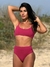 Biquíni Conjunto Malibu Marsala - Top com Alças Fixas e Bojo Removível e Calcinha Cintura Alta (Hot Pants) - Amar Biquinis