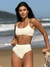 Calcinha Malibu Xadrez Off White - Cintura Alta (Hot Pants) - comprar online
