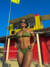 Biquíni Conjunto Julia Verde Militar - Top Cortininha Fixa com Bojo Removível e Calcinha Asa Delta Fio Duplo (Empina Bumbum) - comprar online