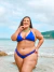 Biquíni Conjunto Julia Canelado Folia Rosa - Top Cortininha Fixa com Bojo Removível e Calcinha Asa Delta Fio Duplo (Efeito Levanta) - loja online