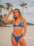 Biquíni Conjunto Julia Rosa - Top Cortininha Fixa com Bojo Removível e Calcinha Asa Delta Fio Duplo (Empina Bumbum) - loja online