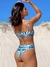 Biquíni Conjunto Malibu Canelado Azul - Top Faixa com Alças Fixas e Bojo Removível e Calcinha Cintura Alta (Hot Pants) na internet