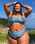 Calcinha Malibu Canelado Azul - Cintura Alta (Hot Pants) - comprar online