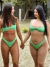 Calcinha Nina Verde Menta Tecido Texturizado - Asa Delta - Amar Biquinis