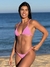 Biquíni Conjunto Vick Rosa - Top Cortininha Com Calcinha Fio Dental De Regulagem Na Lateral na internet