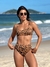 Biquíni Conjunto Malibu Onça - Top com Alças Fixas e Bojo Removível e Calcinha Cintura Alta (Hot Pants) - comprar online