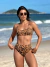 Biquíni Conjunto Malibu Onça - Top com Alças Fixas e Bojo Removível e Calcinha Cintura Alta (Hot Pants) - comprar online