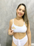 Calcinha Helena Branco - Cintura Alta (Hot Pants) c/ Detalhe em Nó na internet