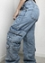 Calça Cargo Jeans Claro | 10 Bolsos - The Wolf Store