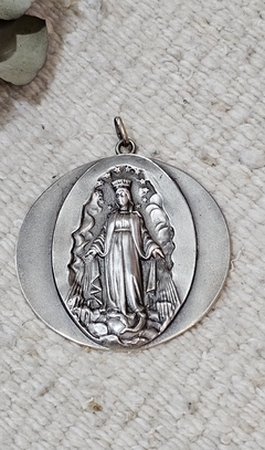 Medallon Virgen Milagrosa plata - comprar online