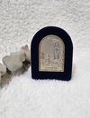 Placa plata Virgen de Lourdes