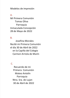 Estampa Comunion S 43 - comprar online