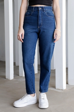 Jean mom Logan azul