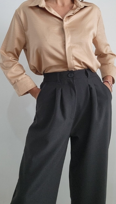 Pantalon palazo sastrero Luisa Negro