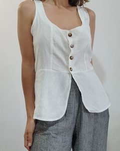 chaleco de lino Roma - comprar online