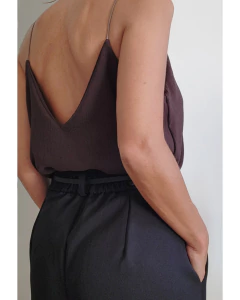 Musculosa Lara encaje escote V - Amapola
