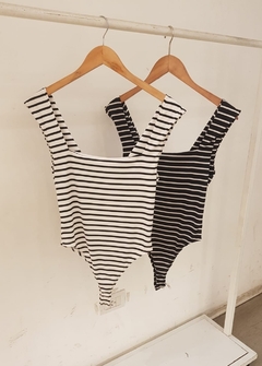 body morley rayado escote cuadrado - tienda online